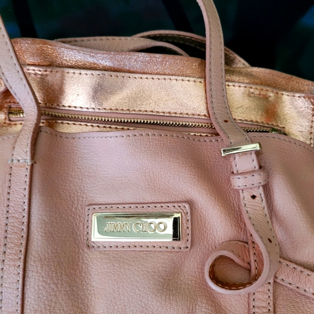 JIMMY CHOO LEATHER TOTE BAG